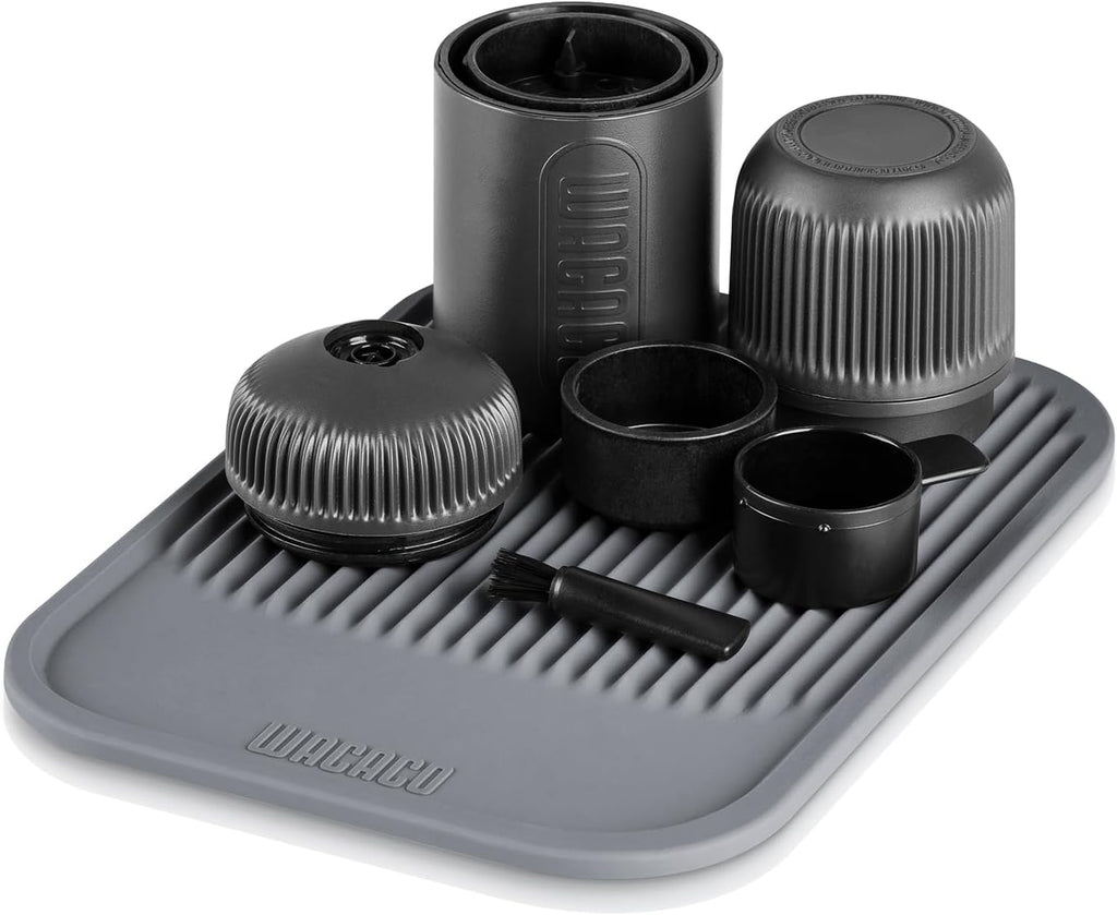 WACACO Coffee Mat, Multi-Purpose Drying Mat and Tamping Mat, Made of Food-Grade Silicone (Compact)