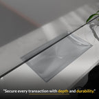 16" x 10" Stainless Steel Tray Deep Countertop Tray & Counter Organizer Tray for Cash, Coins, Files Brushed Finish, Slip-Resistant, Durable Design for Banks, Stores, & Offices