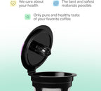 GoodCups 4 Reusable K Cups for Keurig - 4 Black Refillable Kcups Coffee Filters for Keurig Coffee Makers