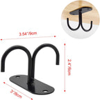 Mocoum Under Cabinet Mug Hooks, Rustic Mug Organizer Rack Coffee Cup Holder Mug Rack Under Shelf Hanging Hooks Rack for Mugs, Coffee Cups and Kitchen Utensils Display (Black, 6)