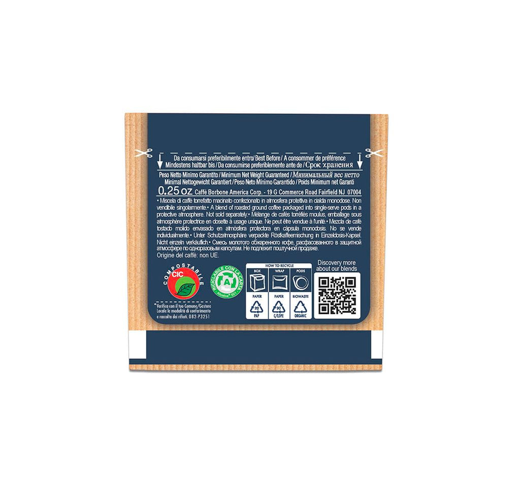 Caffe Borbone Espresso Paper Pods | Blue Blend, Balanced & Full-Bodied, Medium Roast ESE Pods | Authentic Italian Espresso | 50 Count