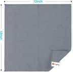 Orighty Microfiber Cleaning Cloth, 12 Pack Microfiber Towels for Cars, Highly Absorbent Car Cleaning Supplies, Lint Free Cloths Clean Rags for Car Care, House, Kitchen, 12x12 inch, Grey