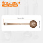 HARFINGTON 3pcs Coffee Scoop Spoon 1tbsp (3tsp, 15ml) 304 Stainless Steel Long Handle Teaspoon/Tablespoon Measuring Spoons Scoops for Tea Sugar Kitchen, Rose Gold