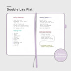 &And Per Se Dotted Journal Notebook for Women&Men with Pattern, A5 Leather Hardcover, 160 Pages 100GSM Thick Dotted Paper, 3 Sheets of Stickers Included(Lavender)