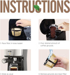 8-12 Cup Reusable Filter Basket With Closed Bottom Fits MrCoffee Coffee Maker and Brewer - Permanent Filter Replacement for Mr Coffee Gold Basket-Style Filters 1-Pack