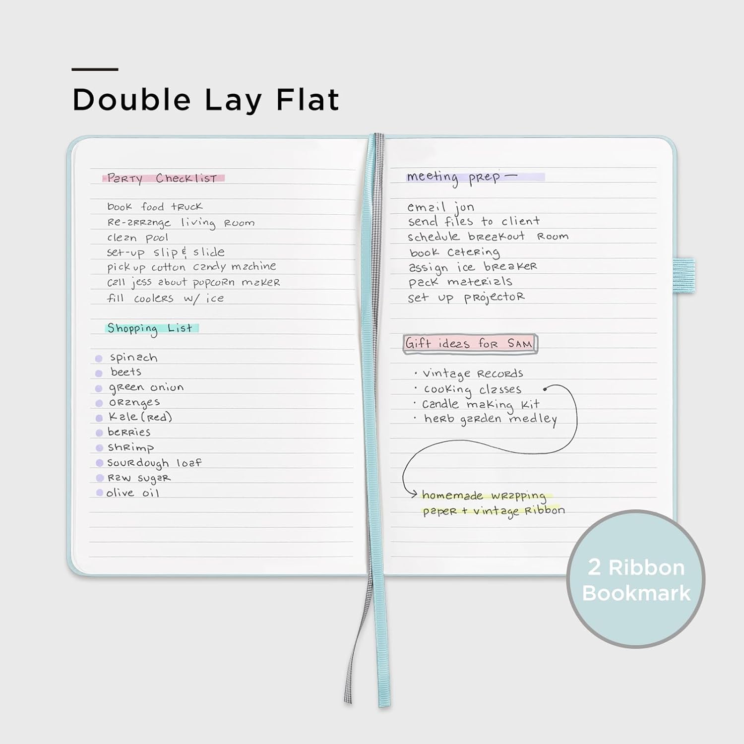 &And Per Se Lined Journal Notebook, 160 Pages, A5 5.7 x 8 inches College Ruled Thick Paper Notebook Journals for Writing, Hardcover Notebooks for Women Men Office School (1 Pack, Cyan)