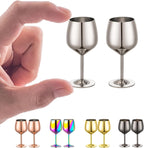 Shot Glasses, 2 oz Shot Glass Set, Stainless Steel Shot Glasses, Mini Wine Glass Perfect for Tasting Brandy,Suitable for family dinner party, bar tools, gifts(set of 2) (Silver)