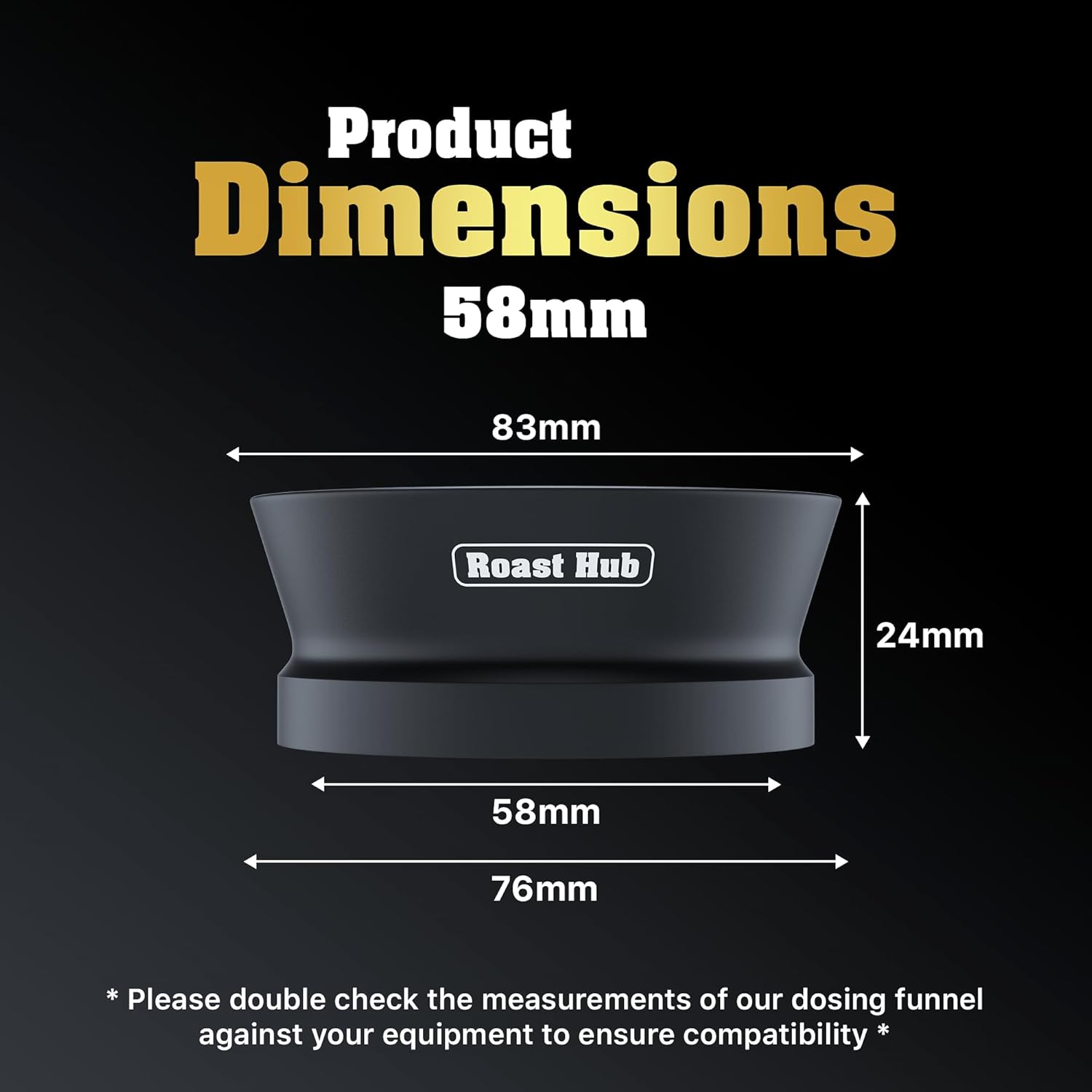 58mm Magnetic Dosing Funnel for Portafilter Espresso Machine ~ High Strength 12 Magnet Design ~ Fits Most Express Coffee Machines ~ Home Barista Espresso Portafilter Adapter ~ UK Brand