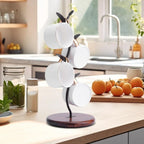 Simcat Mug Holder, Coffee Mugs/Tea Cup Storage Rack Stand, Countertop Mug Tree,Upgraded Stable Mug Stand for Kitchen Counter Cabinet Cafe Black Brow