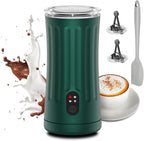 Milk Frother, Upgraded 4-in-1 Milk Frother and Steamer, Hot and Cold Foam Maker and Milk Warmer with Temperature Control & Auto Shut-Off, Frother for Coffee, Latte, Cappuccino, Matcha(Green)