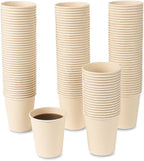 Disposable Paper Cups, Plant Fiber Brown Hot Drink Cups 160 Count 8 oz