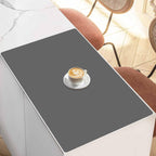 24"x32"(60cmx80cm) Silicone Mat for Kitchen Counter, Heat Resistant Non-Slip Countertop Protector, Waterproof Silicone Craft Mat for Kitchen Island, Dark Gray