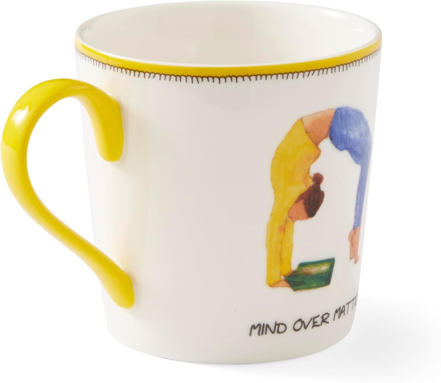 Spode Kit Kemp 12oz Doodle Mug | Mind Over Matter- Unique Doodle Pattern | Fine China | Dishwasher Safe | For Coffee and Tea | Ideal Celebration Gift | Home or Office Use