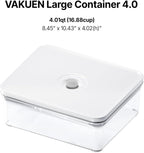 Premium Airtight Food Storage Containers, 4L(4.10qt) Smart One-Click Seal Lid, Patented Double Silicone Lining, 100% Leak Proof, BPA-FREE (Large Container 4.0)