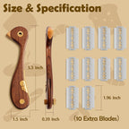 Bird Wooden Bread Lame, Handcrafted Dough Scoring Knife for Sourdough Slashing,Precision Scorer Tool with 10 Replacement Razor Blades