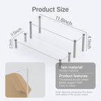 2Pcs Acrylic Riser, Display Stand Clear Shelf for Cupcake Food Desserts Holder Cosmetic Products Tabletop Use and More (Medium)