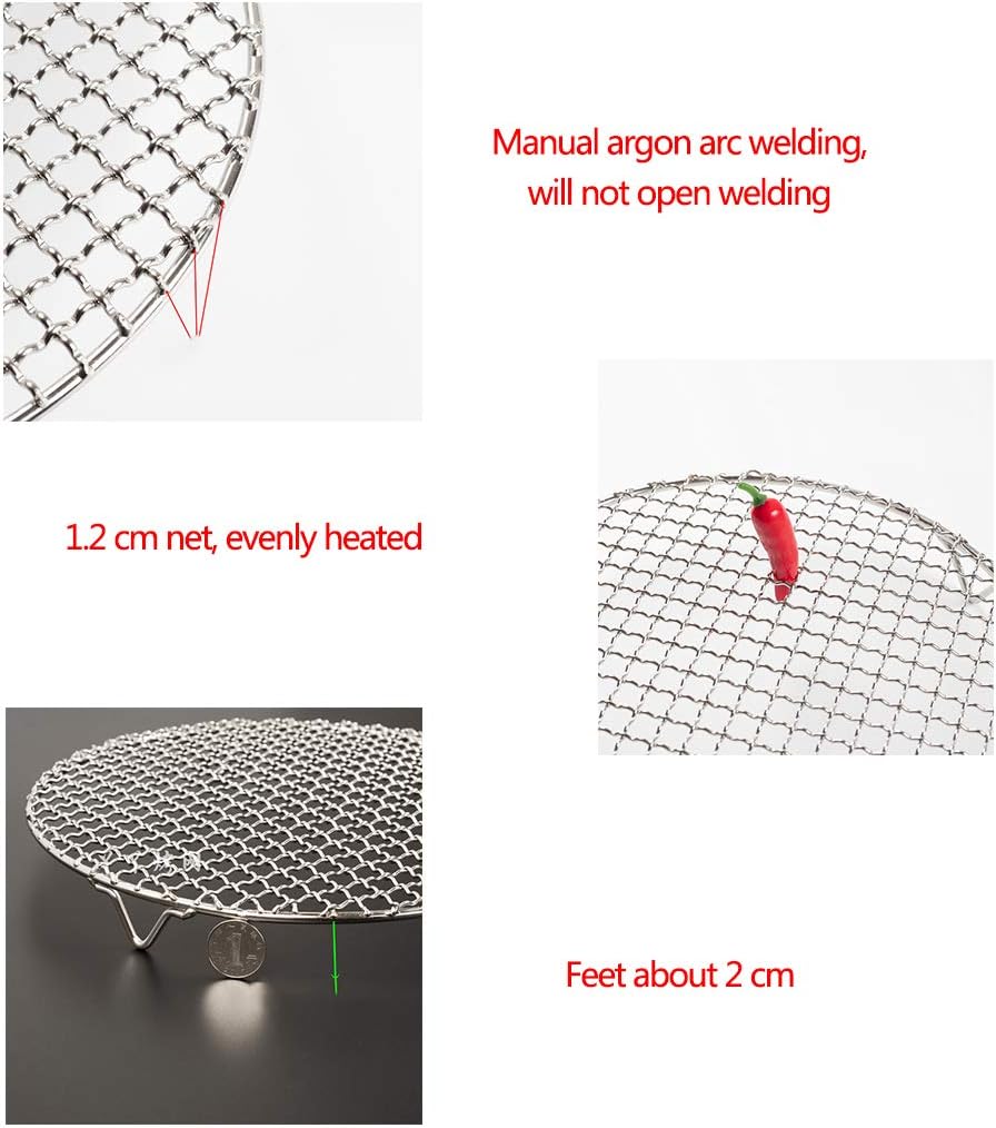 Versatile Round 304 Stainless Steel Cooling Rack Baking,Heat Resistant Rust Proof Sturdy Durable Dia 11.6"