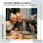 Adult Bib Scarf - Dignified Alternative to Bibs | Washable and Reusable Clothing Protectors for Eating