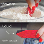 POLYGONS FLAT 3-IN-1 FOLDING MEASURING SPOONS | 2 Spoons with 6 Different Sizes (White)