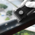 Gomake Razor Blade Scraper Tool with Blade Storage Container, Glass Cooktop Stove Scraper with 10PCS Stainless Steel Blades for Glass Clean,Paint,Old Label,Decal Sticker,Adhesive Remover-Grey