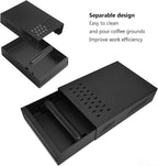 Coffee Knock Drawer, Espresso Knock-Box,Mini Coffee Grounds Dump Bin Grind Waste Bin Professional Stainless Steel with Rubber Handle for Coffee Lovers