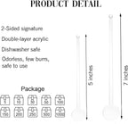 Custom Wedding Dog Stir Sticks, Personalized Pet Acrylic Cocktail Stirrers, Unique Wedding Drink Sticks, Reusable Acrylic Stirrers, Wedding Favors and Decorations Style 2