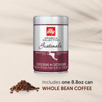 illy Whole Bean Coffee - Perfectly Roasted – Guatemala Dark Roast - with Notes of Chocolate – Complex & Balanced - 100% Arabica Beans - No Preservatives – 8.8 Ounce