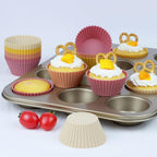 Large Silicone Muffin Cups, 12 Pack Reusable Cupcake Liners 3.54inch Baking Cups Jumbo Size Cake Molds, BPA Free, Dishwasher Safe