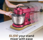 Ibyx Elegant Sliding Tray - Compatible with 4 Qt Hamilton Beach Stand Mixers and Other Heavy Appliances (Natural)