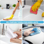 AIDEA Microfiber Cleaning Cloth 165 Sheets 3 Roll, Microfiber Towels for Cars, Shop Rags Washable, Cleaning Rags Reusable Paper Towels for Automotive, Mechanic, Workshops, House,11×9", Coffee