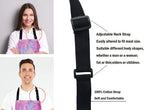 Purple Marble Pattern Bib Apron with Adjustable Neck for Men Women,Suitable for Home Kitchen Cooking Waitress Chef Grill Bistro Baking BBQ Apron