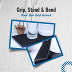 Rubber Bar Mats for Countertop by ProTensils - 12" x 6" Black Bar Mats for Bartending, Bar Service Mat, Home Bar, Coffee Bar Mat Spill Matt (2 Pieces)