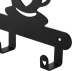 TOPZEA Wall Mounted Coffee Mug Holder, Metal Cups Rack with 5 Hooks Mugs Storage Hanger, Space Saving Hanging Organizer for Kitchen, Bar Station Accessories, Coffee Sign Decor