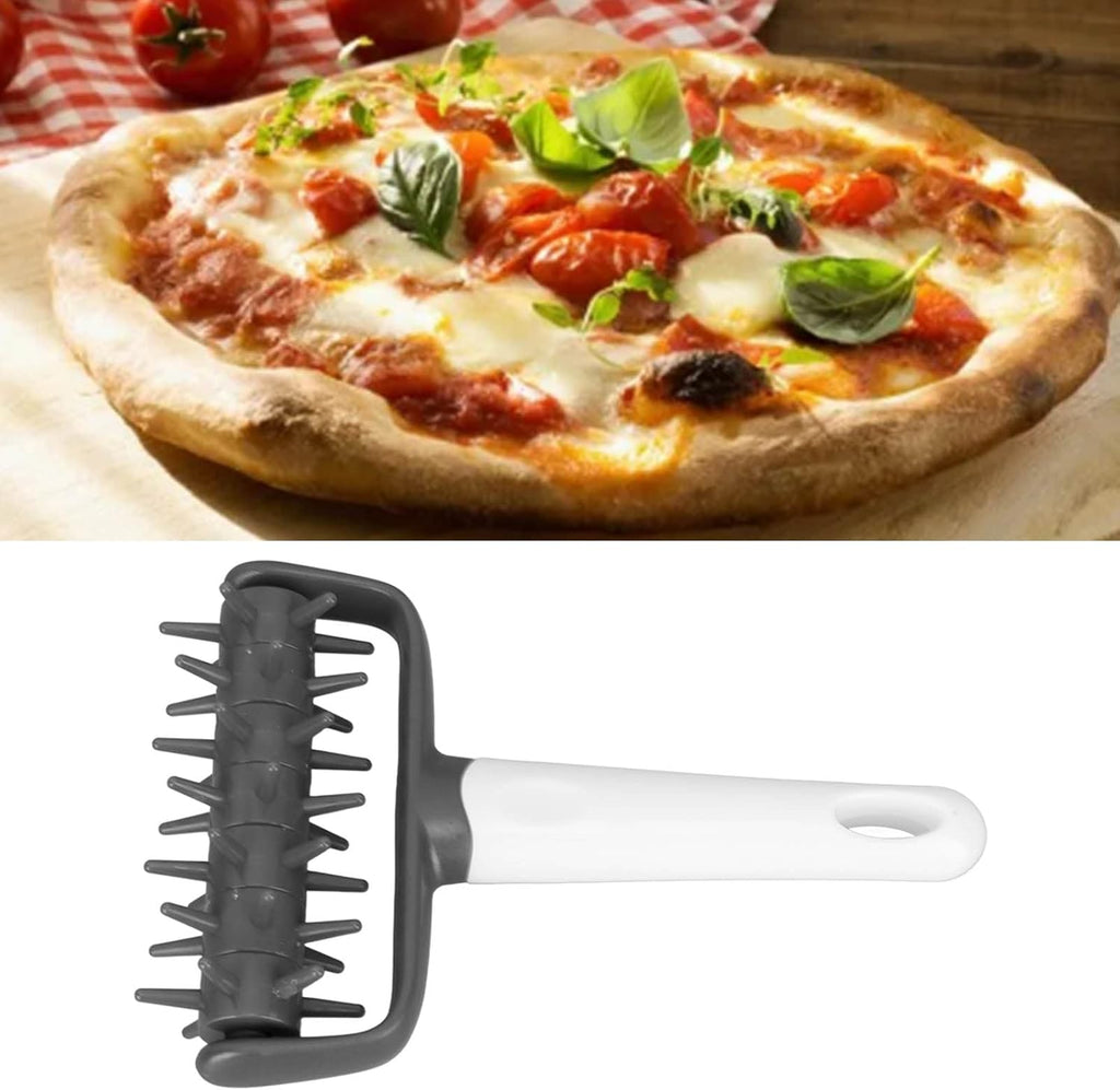 Pizza Dough Docker Roller Plastic Pizza Pin Puncher Dough Hole Maker Docking Tool Pizza Making Accessories for Cookie Pie Pastry Bread(Grey)