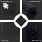 Coffee Tamper Mat for Portafilter - Silicone Tamping Pad -Espresso Machine Accessories (Black)