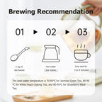 HANFANGLING Tea Gift Box, White Peach Oolong Tea, Jasmine Green Tea, Strawberry Black Tea, Three Fruit Tea Combinations, Beautifully Gift Boxed, Perfect as a Gift for Tea Love