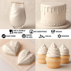 Bulk (20g) White Luster Dust Edible Glitter for Cocktails | Premium Edible White Luster Dust for Cake Decorations - White Edible Glitter for Drinks Cupcakes Cookies Cakes Food Paint