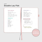 &And Per Se Dotted Journal Notebook for Women&Men with Pattern, A5 Leather Hardcover, 160 Pages 100GSM Thick Dotted Paper, 3 Sheets of Stickers Included(Blush)