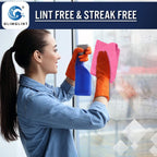 GLIMGLINT Pink Microfiber Cleaning Cloth, 12 Pack Cleaning Towels for Kitchen, Lint Free, Scratch-Free, Highly Absorbent, and Reusable Cleaning Rags for House, Window and Glass, Cars, 14"X12"