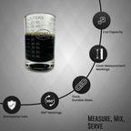 Rattleware 3 Oz Measuring Shot Glass - Premium and, Perfect for Bar Cart and Gatherings, Clear, 1 Piece