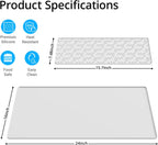 Silicone Coffee mat 24''x16'' – Non-Slip Bar Mat with Detachable Drying Layer for Espresso Machines, Countertops & Dish Racks