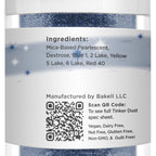 BAKELL Navy Blue Edible Glitter, 25 Grams | TINKER DUST Edible Glitter | KOSHER Certified | 100% Edible Glitter | Cakes, Cupcakes, Cake Pops, Drinks, Dessert Vegan Glitter & Dusts (25g, Navy Blue)