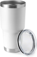 HASLE OUTFITTERS 30oz Stainless Steel Tumbler, Double Wall Vacuum Insulated Travel Mug Tumbler, Durable Insulated Coffee Mug, Gift Box Set (White, 1)