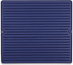 Dish Drying Mat, 16" x 18" Silicone Drying Mat for Kitchen Counter, Large & Thicker Silicone Dish Drying Pad with Raised Edges for Countertop, Multi-Purpose & Heat Resistant