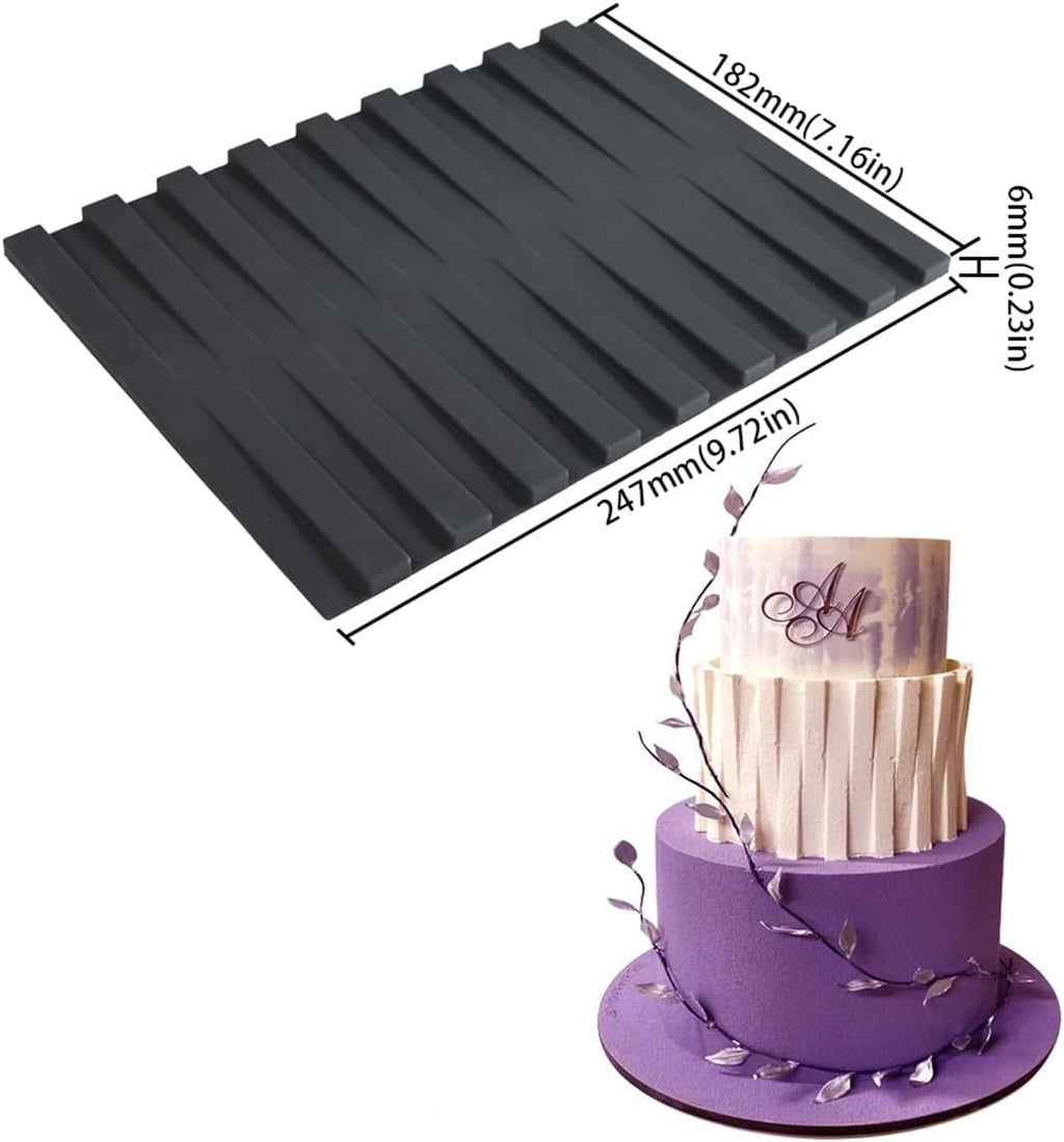 mostsom Silicone Lace Mold for Fondant Piano Key Pattern Embossing Mat for Cake Decorating, Chocolate, Clay, Resin - Flexible Reusable DIY Craft Tool (C_Piano Key)