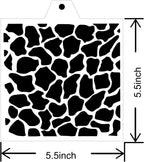Leopard 5.5x5.5in Cheetah Animal Cow Print Skin Reusable Painting Template Stencils for Cake, Cookie Decorating & DIY Projects