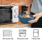 50 Oz Large Cereal Bowls, Unbreakable Wheat Fiber Salad Bowl Sturdy and Stackable Salad Serving Bowls Set, BPA-Free Microwave/Dishwasher Safe, Lightweight for Oatmeal, Snacks, Oatmeal, Snacks