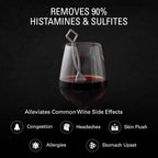 PureWine Wine Wands Purifier, 8 Wine Filters Remover Histamines Sulfite - May Reduce and Alleviate Wine Allergies & Sensitivities - Restores Taste, Perfect Wine Pour, Gifting, Holiday