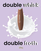 Elementi Milk Frother Wand - Easy to Use Handheld Electric Stirrer for Powder Drinks, Durable & Powerful Coffee Whisk & Protein Powder Mixer Wand, Hand Frother, Coffee Stirrers Electric Mini (Mocha)