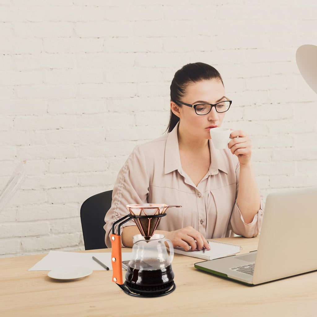 Adjustable Coffee Dripper Stand with Synthetic Material Base,Origami Coffee Dripper Stand,DripCoffee Filter Holder,Detachable Filter Holder for Home, Office, Cafe